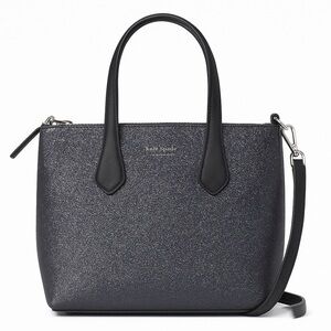 Kate Spade Lola Joeley Tinsel Shimmer Glitter Black Satchel Crossbody